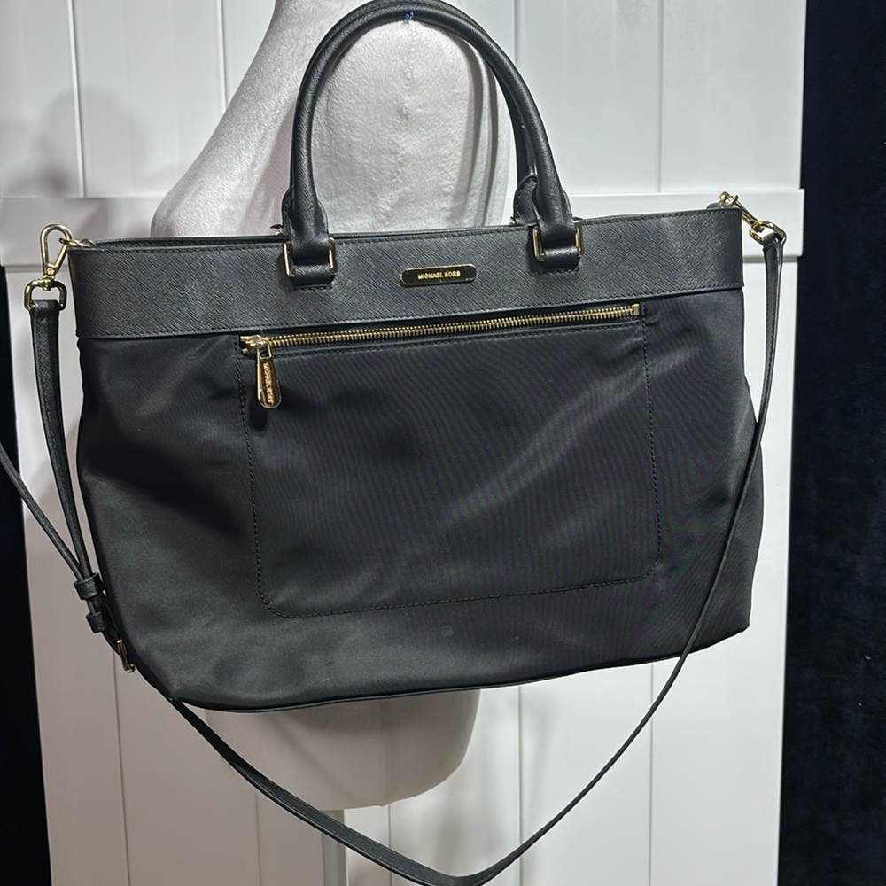 Michael Kors large nylon work tote with crossbody strap